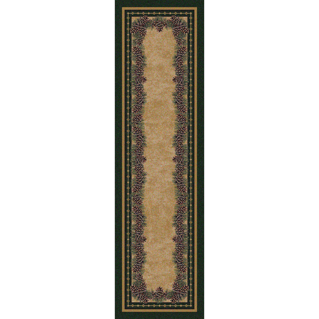 Pine Peak - Green-CabinRugs Southwestern Rugs Wildlife Rugs Lodge Rugs Aztec RugsSouthwest Rugs