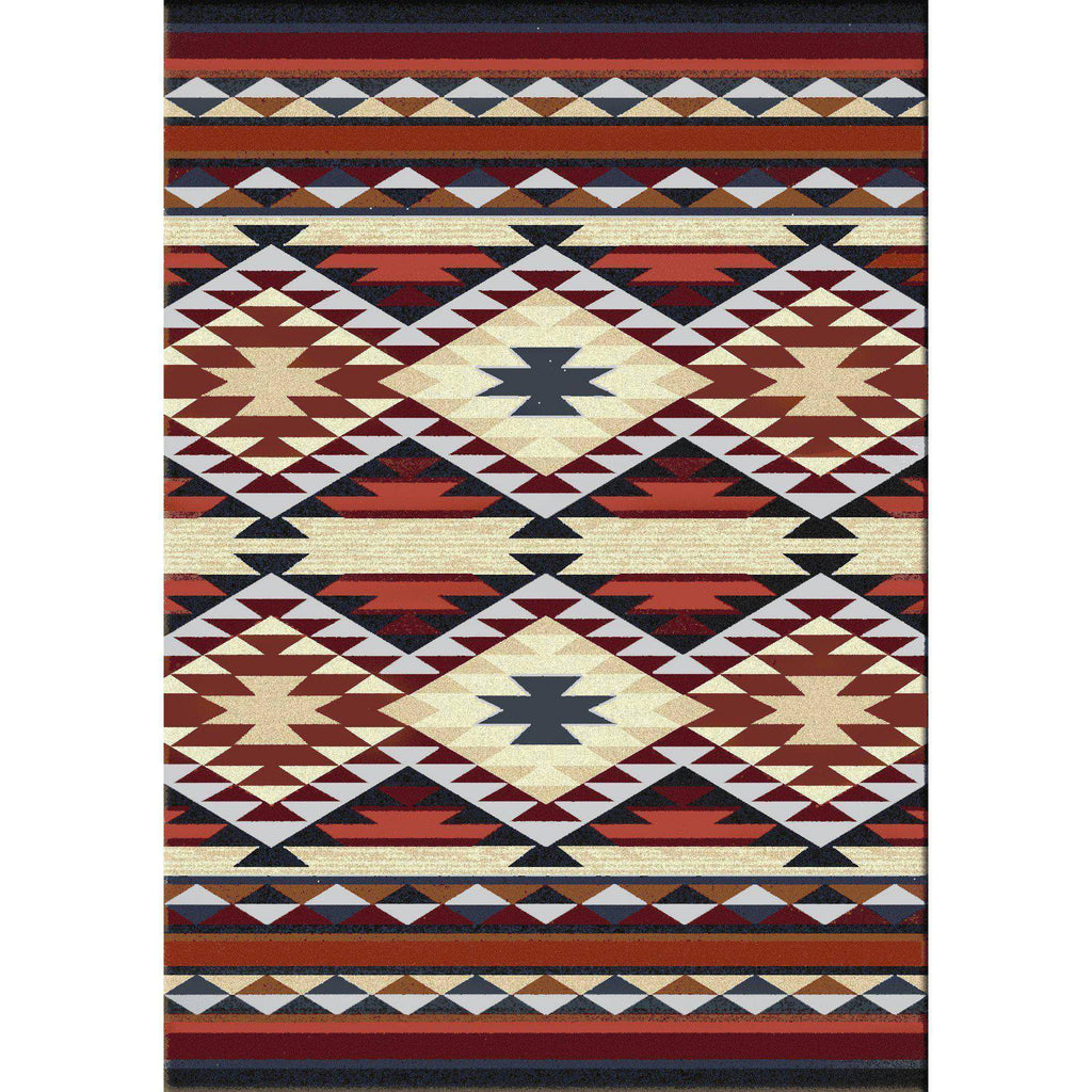 Rio Grande - Rust-CabinRugs Southwestern Rugs Wildlife Rugs Lodge Rugs Aztec RugsSouthwest Rugs