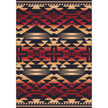 Rustic Crucifix - Burnt Red-CabinRugs Southwestern Rugs Wildlife Rugs Lodge Rugs Aztec RugsSouthwest Rugs