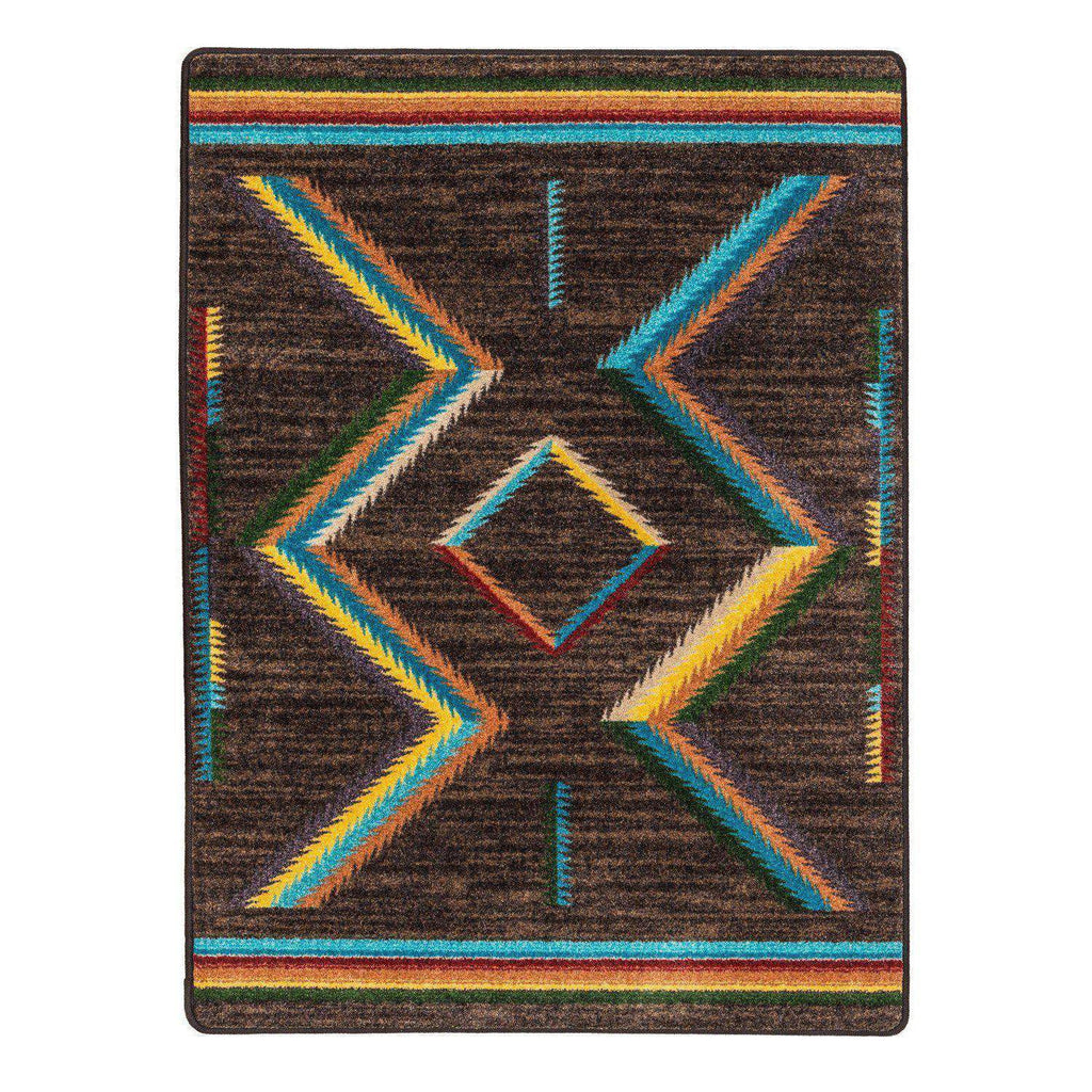 Sand Glass - Bright-CabinRugs Southwestern Rugs Wildlife Rugs Lodge Rugs Aztec RugsSouthwest Rugs