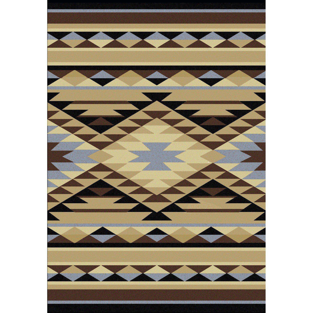 Sand Storm - Blue-CabinRugs Southwestern Rugs Wildlife Rugs Lodge Rugs Aztec RugsSouthwest Rugs