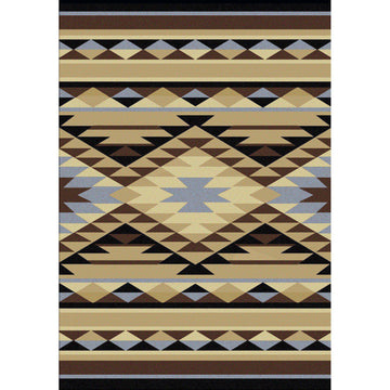 Sand Storm - Blue-CabinRugs Southwestern Rugs Wildlife Rugs Lodge Rugs Aztec RugsSouthwest Rugs