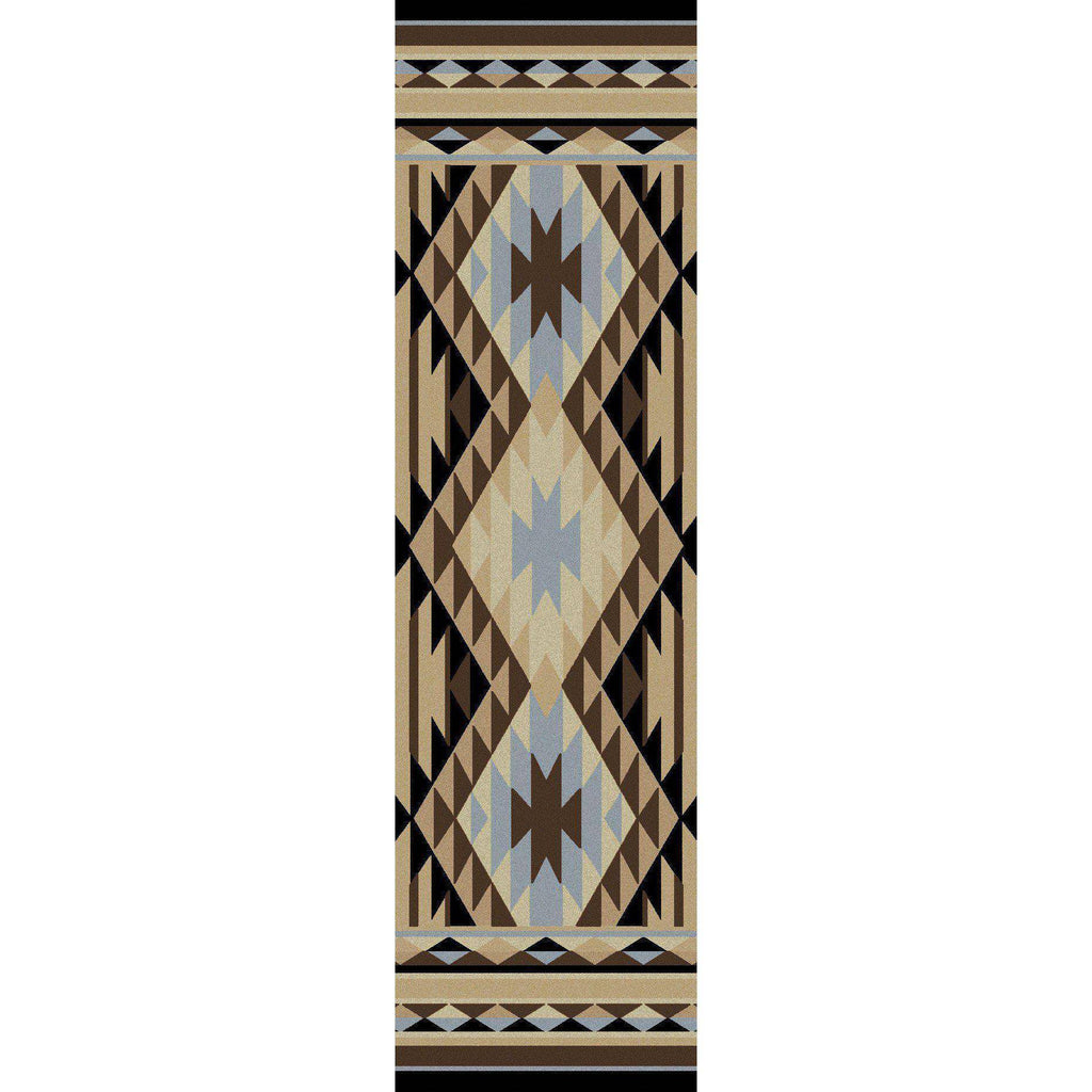 Sand Storm - Blue-CabinRugs Southwestern Rugs Wildlife Rugs Lodge Rugs Aztec RugsSouthwest Rugs