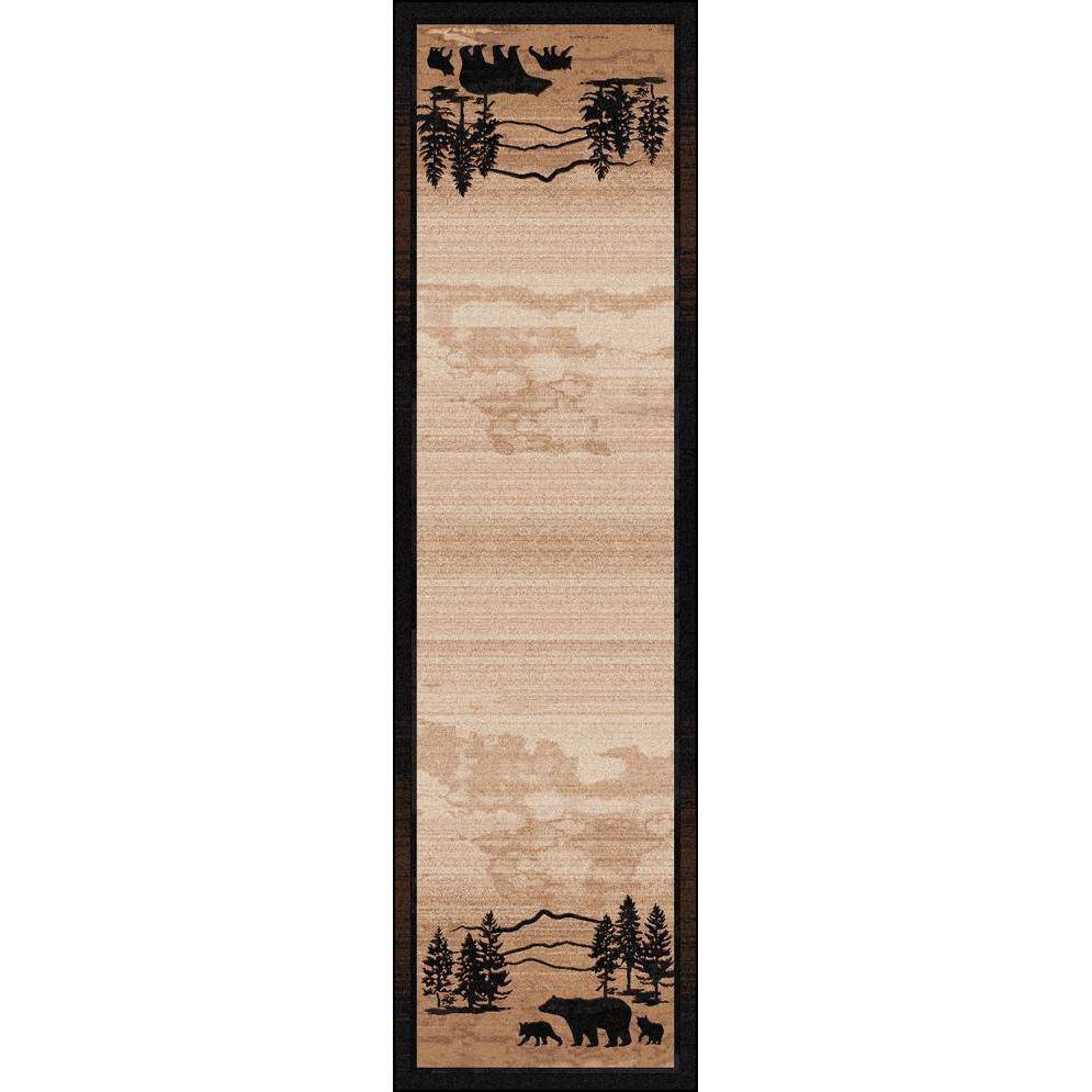 Shadow Bear-CabinRugs Southwestern Rugs Wildlife Rugs Lodge Rugs Aztec RugsSouthwest Rugs