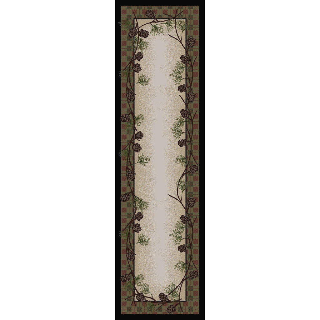 Simple Pines - Natural-CabinRugs Southwestern Rugs Wildlife Rugs Lodge Rugs Aztec RugsSouthwest Rugs