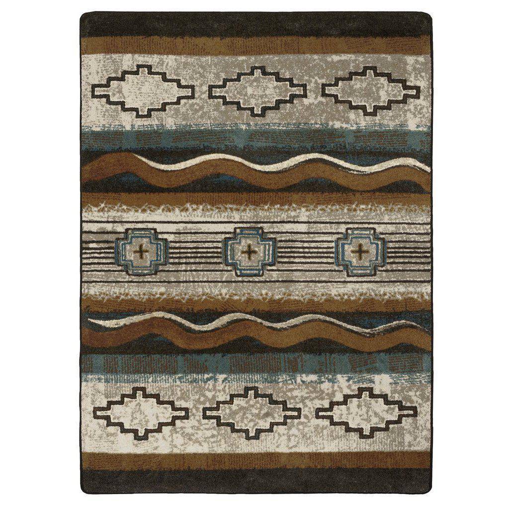 Southwest Memories - Buckskin-CabinRugs Southwestern Rugs Wildlife Rugs Lodge Rugs Aztec RugsSouthwest Rugs