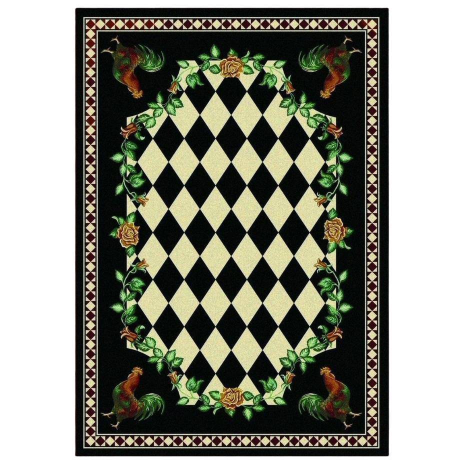 Southwestern Farm - Black-CabinRugs Southwestern Rugs Wildlife Rugs Lodge Rugs Aztec RugsSouthwest Rugs