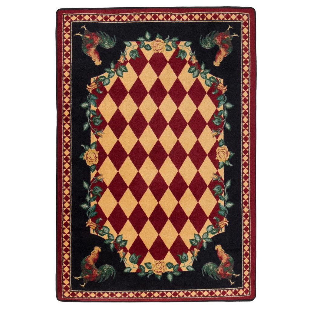 Southwestern Farm - Red-CabinRugs Southwestern Rugs Wildlife Rugs Lodge Rugs Aztec RugsSouthwest Rugs