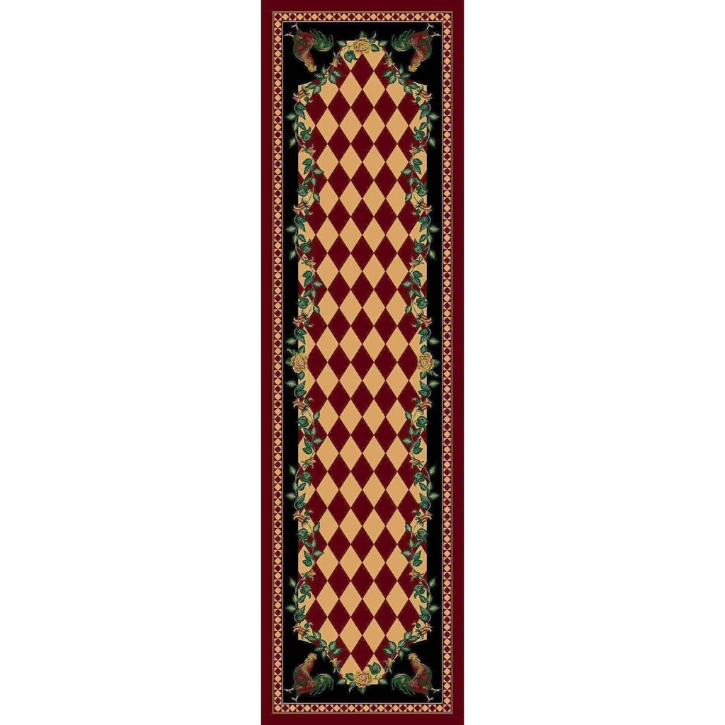 Southwestern Farm - Red-CabinRugs Southwestern Rugs Wildlife Rugs Lodge Rugs Aztec RugsSouthwest Rugs