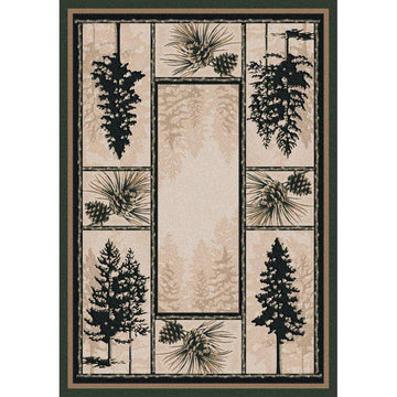 Stoic Forest - Forest-CabinRugs Southwestern Rugs Wildlife Rugs Lodge Rugs Aztec RugsSouthwest Rugs