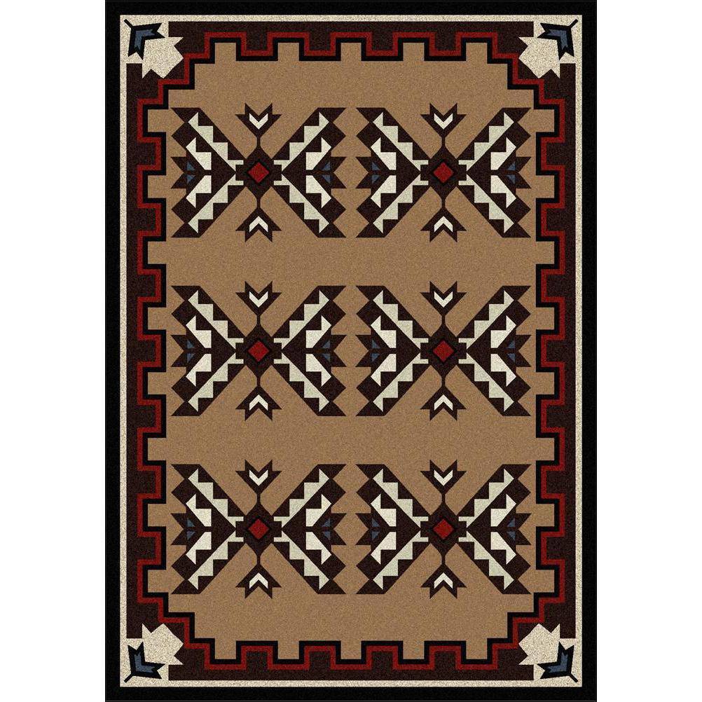 Trail Blanket - Brown-CabinRugs Southwestern Rugs Wildlife Rugs Lodge Rugs Aztec RugsSouthwest Rugs