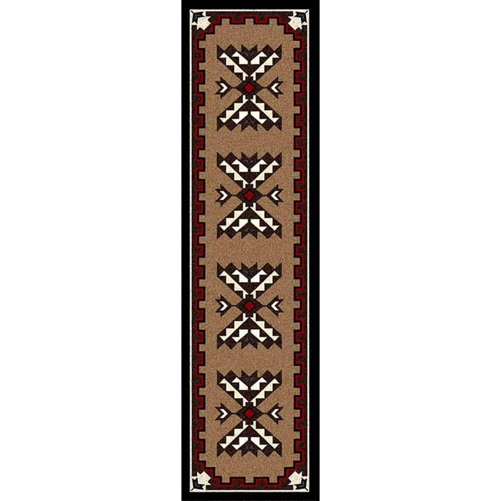 Trail Blanket - Brown-CabinRugs Southwestern Rugs Wildlife Rugs Lodge Rugs Aztec RugsSouthwest Rugs