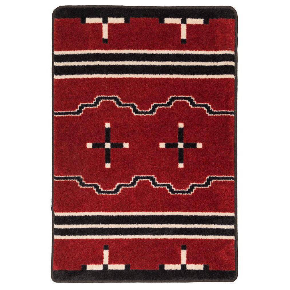 Tribe Leader - Red-CabinRugs Southwestern Rugs Wildlife Rugs Lodge Rugs Aztec RugsSouthwest Rugs