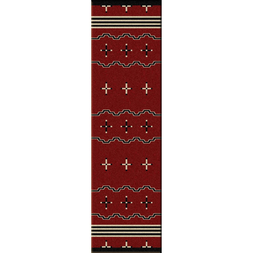 Tribe Leader - Red-CabinRugs Southwestern Rugs Wildlife Rugs Lodge Rugs Aztec RugsSouthwest Rugs