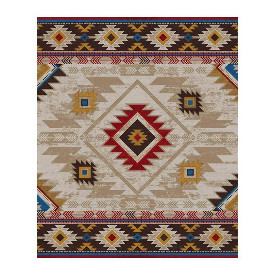 Whisky On The River - Natural-CabinRugs Southwestern Rugs Wildlife Rugs Lodge Rugs Aztec RugsSouthwest Rugs