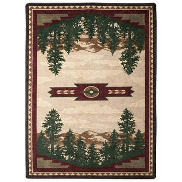 Wilderness Calls - Wine-CabinRugs Southwestern Rugs Wildlife Rugs Lodge Rugs Aztec RugsSouthwest Rugs