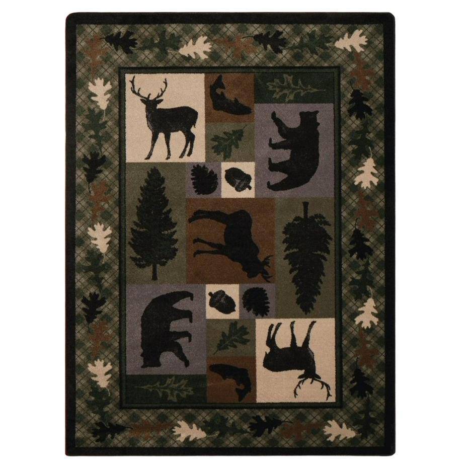 Wildlife Paradise-CabinRugs Southwestern Rugs Wildlife Rugs Lodge Rugs Aztec RugsSouthwest Rugs