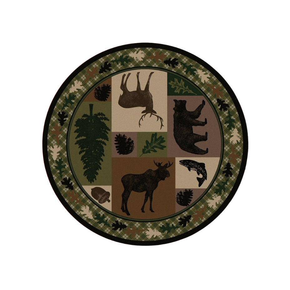 Wildlife Paradise-CabinRugs Southwestern Rugs Wildlife Rugs Lodge Rugs Aztec RugsSouthwest Rugs