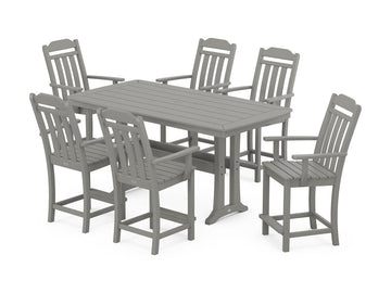 Country Living Arm Chair 7-Piece Counter Set with Trestle Legs Photo