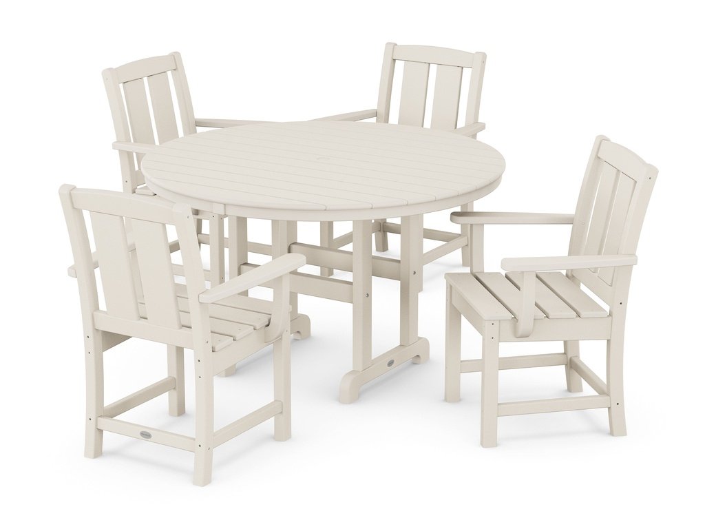 Mission 5-Piece Round Farmhouse Dining Set Photo