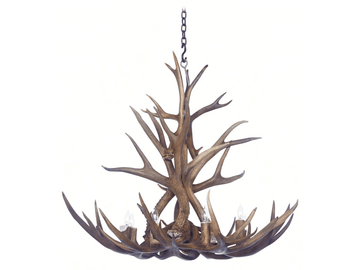 8 Light Tall Mule Chandelier