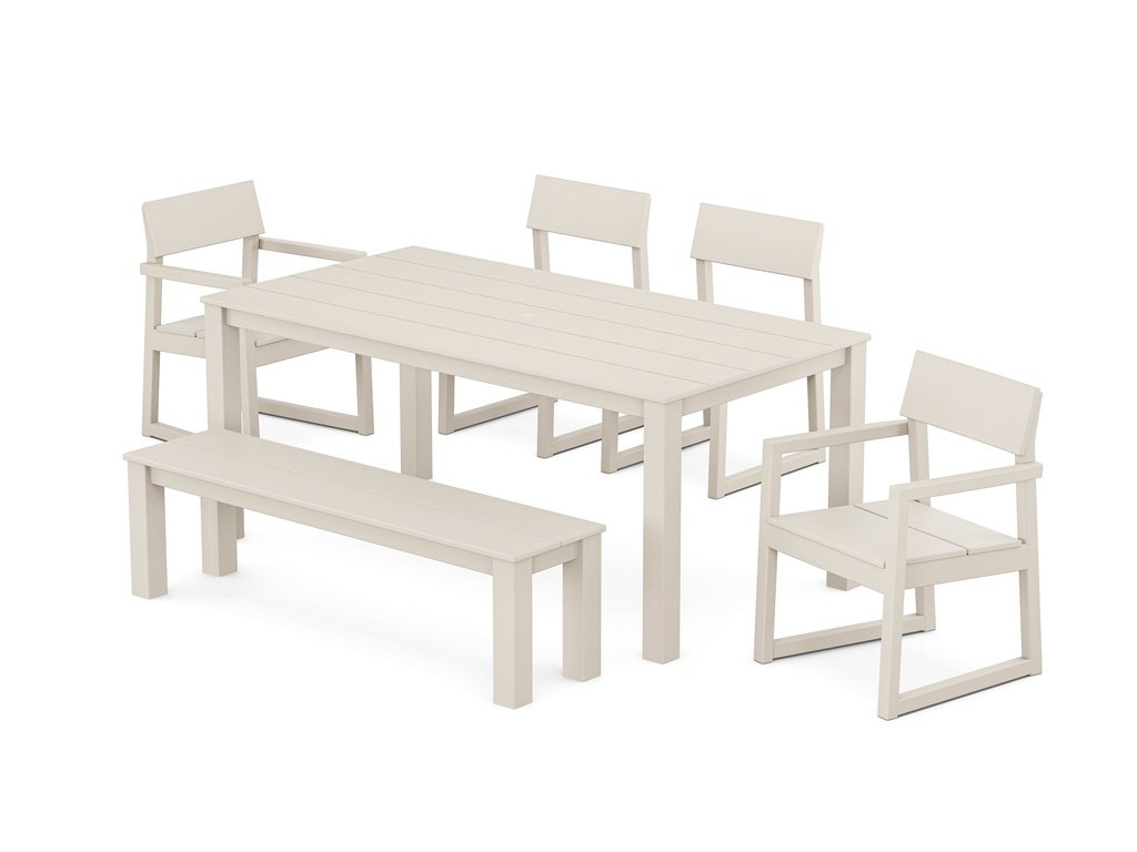 EDGE 6-Piece Parsons Dining Set with Bench Photo