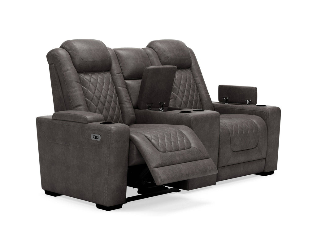 HyllMont Power Reclining Loveseat with Console