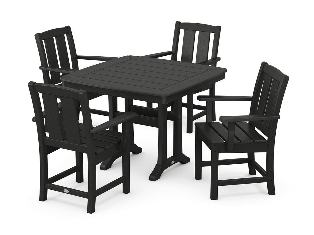 Mission 5-Piece Dining Set with Trestle Legs Photo