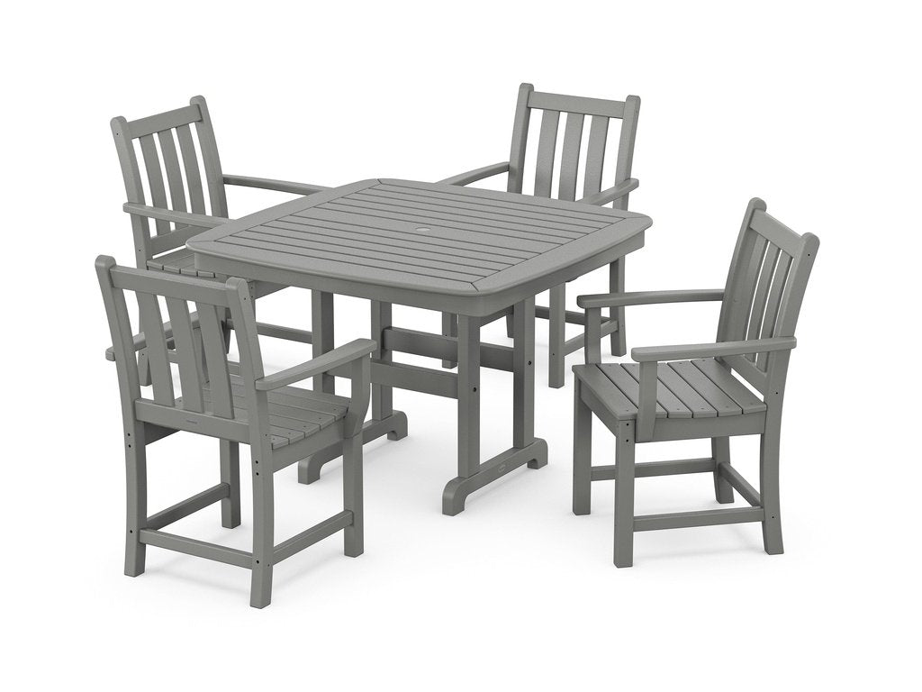 Traditional Garden 5-Piece Dining Set with Trestle Legs Photo