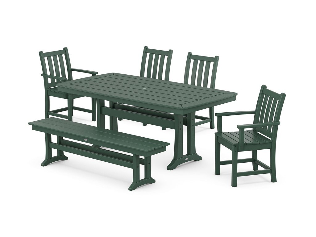 Traditional Garden 6-Piece Dining Set with Trestle Legs Photo