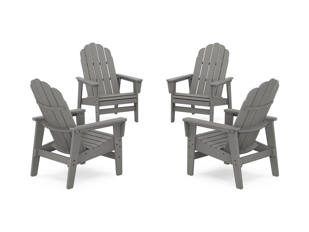 4-Piece Vineyard Grand Upright Adirondack Chair Conversation Set Photo