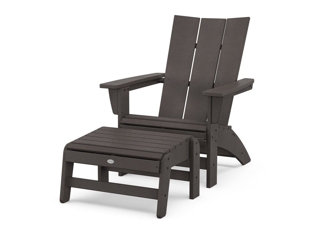 Modern Grand Adirondack Chair with Ottoman Photo