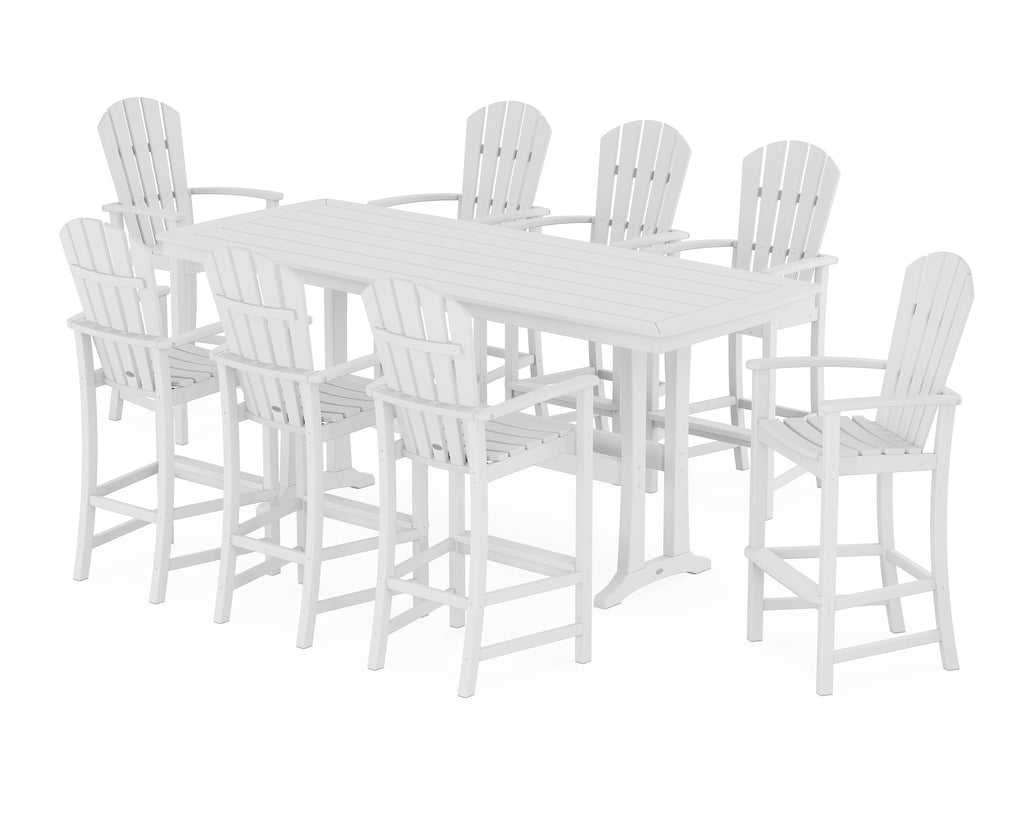 Palm Coast 9-Piece Bar Set with Trestle Legs Photo