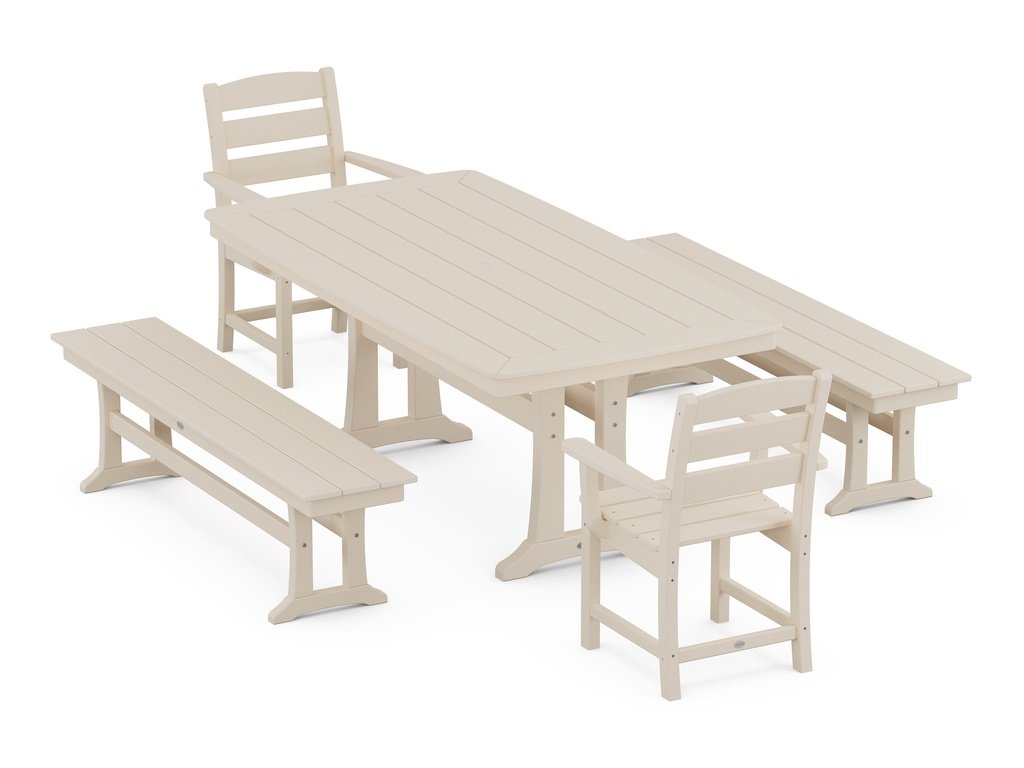 Lakeside 5-Piece Dining Set with Trestle Legs Photo