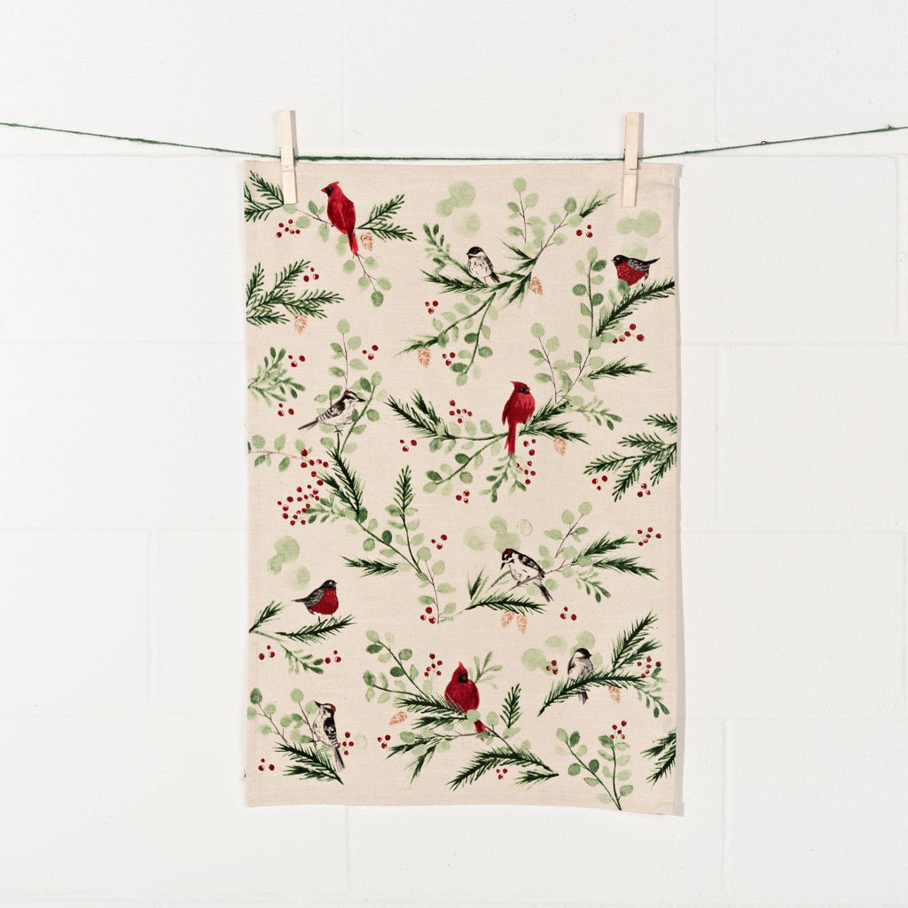 Forest Birds Christmas Kitchen Towel - Retreat Home Furniture