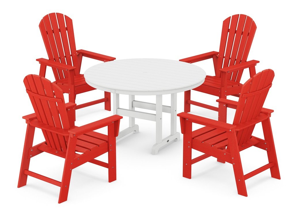 South Beach 5-Piece Round Farmhouse Dining Set Photo