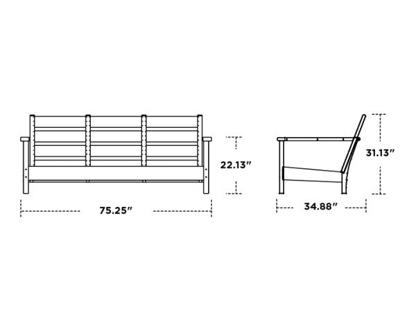 Harbour Deep Seating Sofa | Natural Finish - Retreat Home Furniture