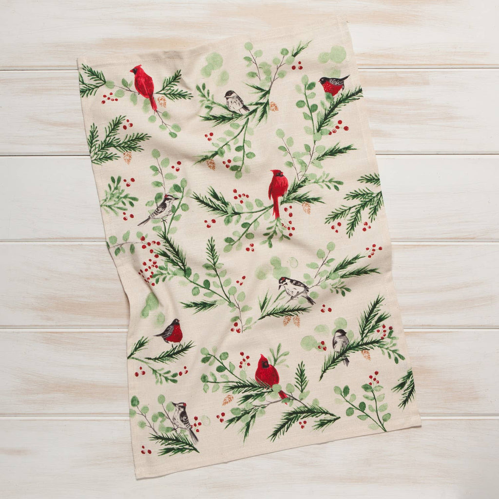 Forest Birds Christmas Kitchen Towel - Retreat Home Furniture