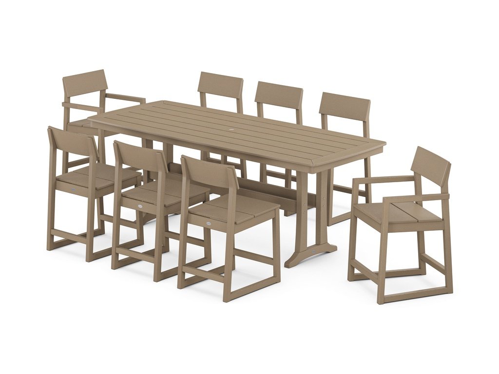 EDGE 9-Piece Counter Set with Trestle Legs Photo