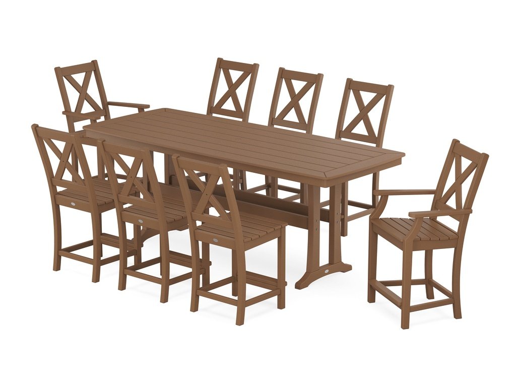 Braxton 9-Piece Counter Set with Trestle Legs Photo