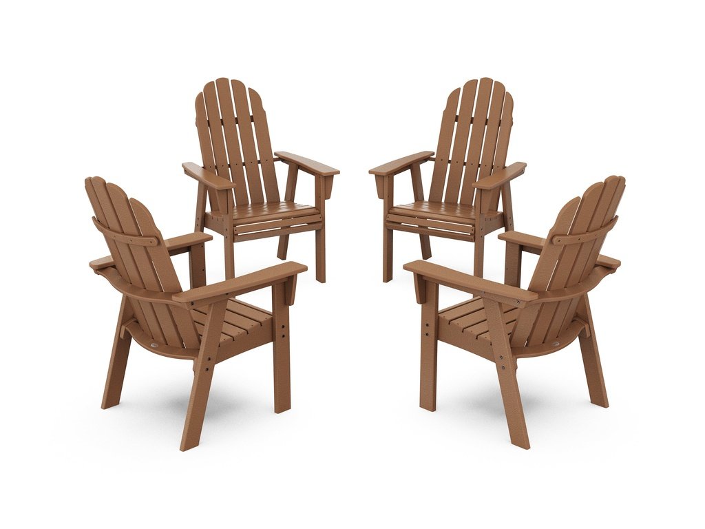 Vineyard 4-Piece Curveback Upright Adirondack Conversation Set Photo