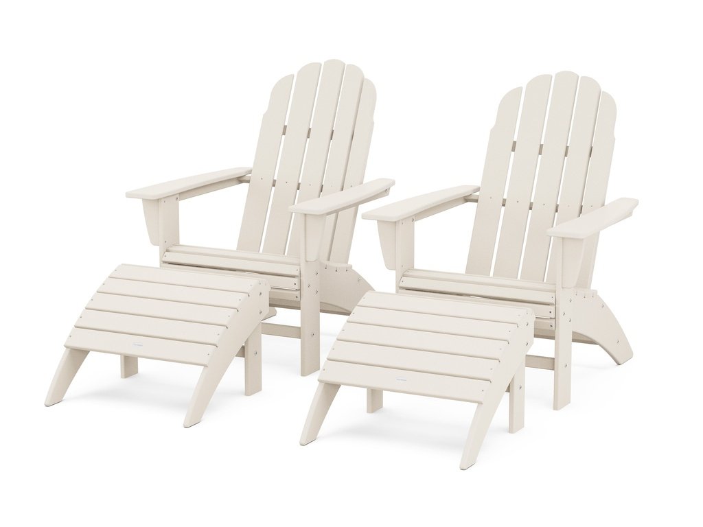 Vineyard Curveback Adirondack Chair 4-Piece Set with Ottomans Photo