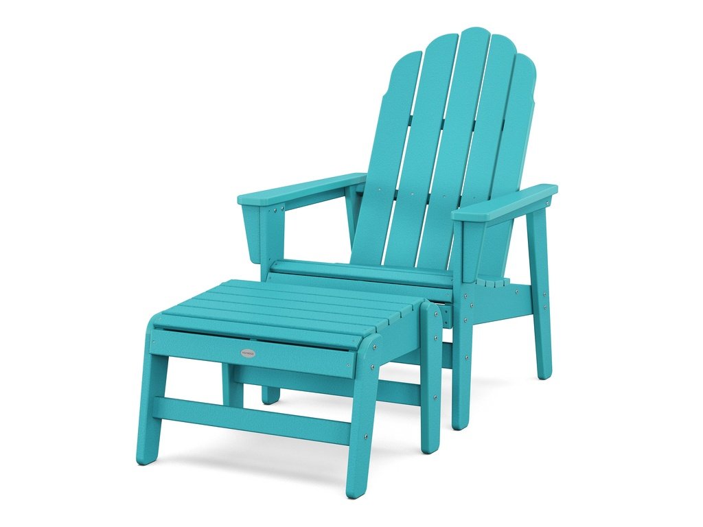 Vineyard Grand Upright Adirondack Chair with Ottoman Photo