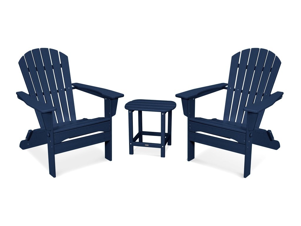 South Beach 3-Piece Folding Adirondack Set Photo