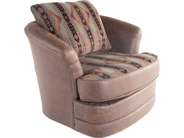 Swivel Barrel Chair in Dakota Peat