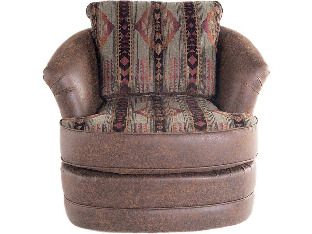 Swivel Barrel Chair in Dakota Peat