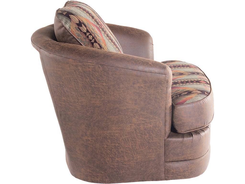 Swivel Barrel Chair in Dakota Peat