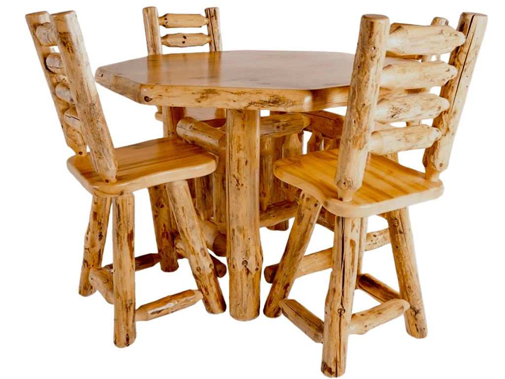 Rustic Red Pine Octagon Dining Table