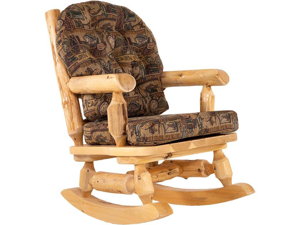 Upholstered Cedar Rocker - Cabin Fever