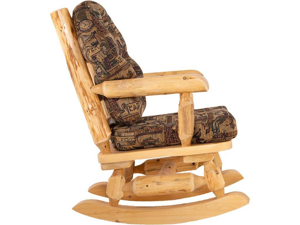 Upholstered Cedar Rocker - Cabin Fever